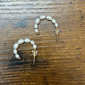 Mejuri Pearl Hoops